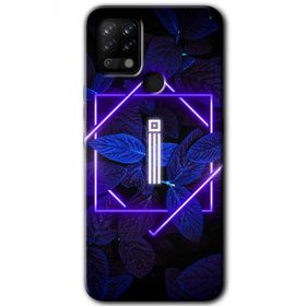 Tecno Pova Dark Neon Yaprak İ Harfi Baskılı Uyumlu Silikon Kılıf