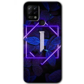 Tecno Pova Dark Neon Yaprak İ Harfi Baskılı Uyumlu Silikon Kılıf