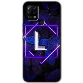 Tecno Pova Dark Neon Yaprak L Harfi Baskılı Uyumlu Silikon Kılıf