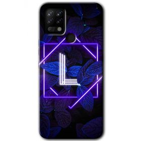 Tecno Pova Dark Neon Yaprak L Harfi Baskılı Uyumlu Silikon Kılıf