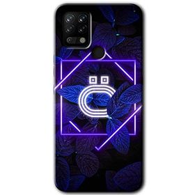 Tecno Pova Dark Neon Yaprak Ö Harfi Baskılı Uyumlu Silikon Kılıf