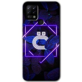 Tecno Pova Dark Neon Yaprak Ö Harfi Baskılı Uyumlu Silikon Kılıf
