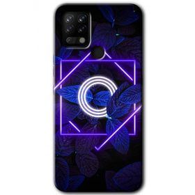 Tecno Pova Dark Neon Yaprak Ö Harfi Baskılı Uyumlu Silikon Kılıf