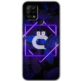Tecno Pova Dark Neon Yaprak Ö Harfi Baskılı Uyumlu Silikon Kılıf