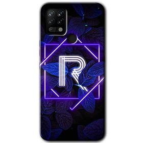 Tecno Pova Dark Neon Yaprak R Harfi Baskılı Uyumlu Silikon Kılıf