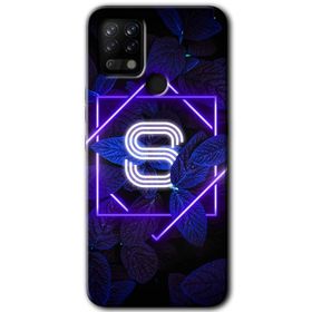 Tecno Pova Dark Neon Yaprak Ş Harfi Baskılı Uyumlu Silikon Kılıf