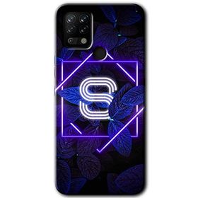 Tecno Pova Dark Neon Yaprak Ş Harfi Baskılı Uyumlu Silikon Kılıf