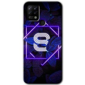 Tecno Pova Dark Neon Yaprak Ş Harfi Baskılı Uyumlu Silikon Kılıf