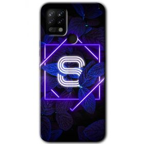 Tecno Pova Dark Neon Yaprak Ş Harfi Baskılı Uyumlu Silikon Kılıf