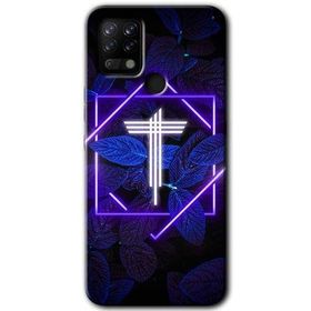Tecno Pova Dark Neon Yaprak T Harfi Baskılı Uyumlu Silikon Kılıf