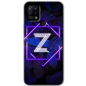 Tecno Pova Dark Neon Yaprak Z Harfi Baskılı Uyumlu Silikon Kılıf