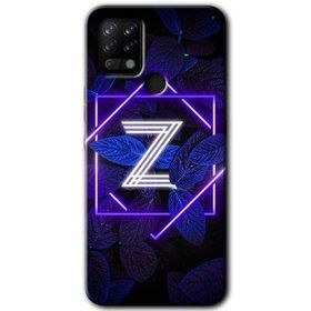 Tecno Pova Dark Neon Yaprak Z Harfi Baskılı Uyumlu Silikon Kılıf