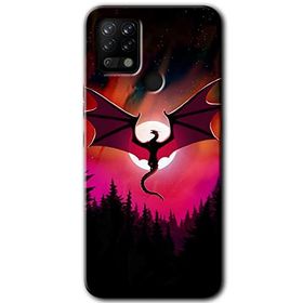 Tecno Pova Dragon Night Baskılı Uyumlu Silikon Kılıf