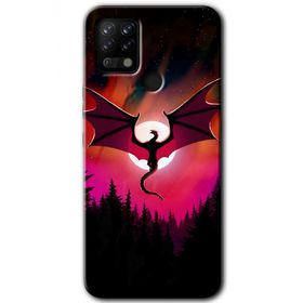 Tecno Pova Dragon Night Baskılı Uyumlu Silikon Kılıf