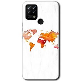 Tecno Pova Dünya Haritası Baskılı Uyumlu Silikon Kılıf