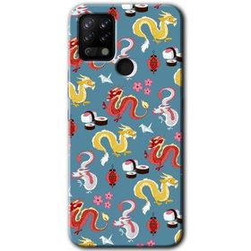 Tecno Pova Funky Dragon Baskılı Uyumlu Silikon Kılıf