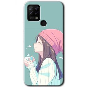 Tecno Pova Happy Girl Baskılı Uyumlu Silikon Kılıf