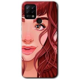 Tecno Pova Kızıl Kız Baskılı Uyumlu Silikon Kılıf