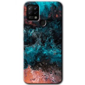 Tecno Pova Liquid Colorfull Baskılı Uyumlu Silikon Kılıf