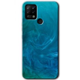 Tecno Pova Mavi Aura Baskılı Uyumlu Silikon Kılıf