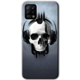 Tecno Pova Müzik Kurukafa Baskılı Uyumlu Silikon Kılıf