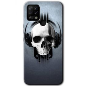 Tecno Pova Müzik Kurukafa Baskılı Uyumlu Silikon Kılıf