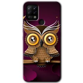 Tecno Pova Owl Bird Branch Baskılı Uyumlu Silikon Kılıf