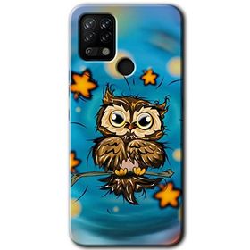 Tecno Pova Owl Bird Stars Baskılı Uyumlu Silikon Kılıf