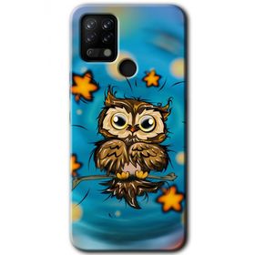 Tecno Pova Owl Bird Stars Baskılı Uyumlu Silikon Kılıf