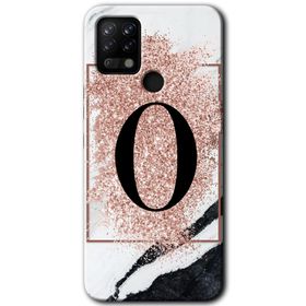 Tecno Pova Pembe Mermer Desenli O Harfi Baskılı Uyumlu Silikon Kılıf