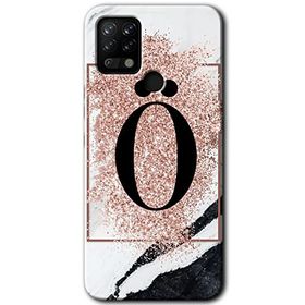 Tecno Pova Pembe Mermer Desenli O Harfi Baskılı Uyumlu Silikon Kılıf