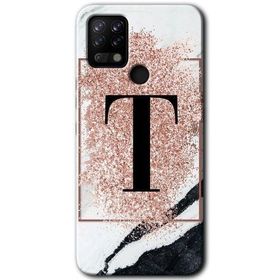 Tecno Pova Pembe Mermer Desenli T Harfi Baskılı Uyumlu Silikon Kılıf