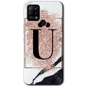 Tecno Pova Pembe Mermer Desenli U Harfi Baskılı Uyumlu Silikon Kılıf