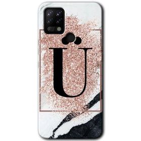 Tecno Pova Pembe Mermer Desenli U Harfi Baskılı Uyumlu Silikon Kılıf