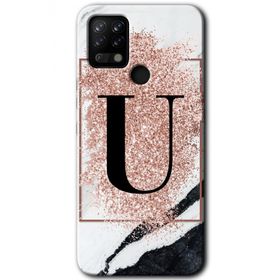 Tecno Pova Pembe Mermer Desenli U Harfi Baskılı Uyumlu Silikon Kılıf
