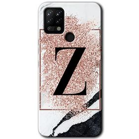 Tecno Pova Pembe Mermer Desenli Z Harfi Baskılı Uyumlu Silikon Kılıf