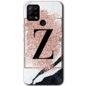 Tecno Pova Pembe Mermer Desenli Z Harfi Baskılı Uyumlu Silikon Kılıf