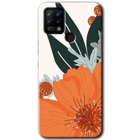 Tecno Pova Portakal Çiçeği Baskılı Uyumlu Silikon Kılıf