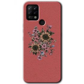 Tecno Pova Retro Çiçek Baskılı Uyumlu Silikon Kılıf
