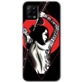 Tecno Pova Samurai Girl Baskılı Uyumlu Silikon Kılıf