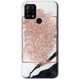 Tecno Pova Simli Mermer Baskılı Uyumlu Silikon Kılıf