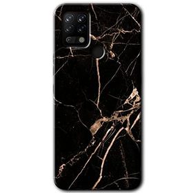 Tecno Pova Siyah Gold Mermer Baskılı Uyumlu Silikon Kılıf