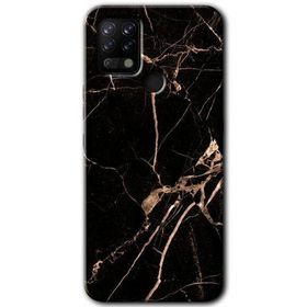Tecno Pova Siyah Gold Mermer Baskılı Uyumlu Silikon Kılıf