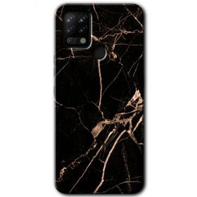 Tecno Pova Siyah Gold Mermer Baskılı Uyumlu Silikon Kılıf