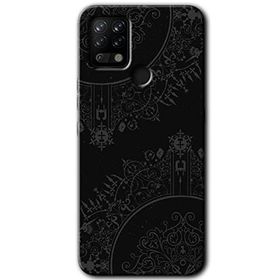 Tecno Pova Siyah Mandala Baskılı Uyumlu Silikon Kılıf