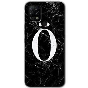 Tecno Pova Siyah Mermer Desenli O Harfi Baskılı Uyumlu Silikon Kılıf
