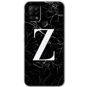 Tecno Pova Siyah Mermer Desenli Z Harfi Baskılı Uyumlu Silikon Kılıf