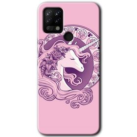Tecno Pova Unicorn Pembe Baskılı Uyumlu Silikon Kılıf