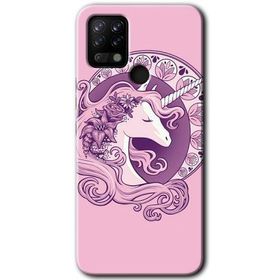 Tecno Pova Unicorn Pembe Baskılı Uyumlu Silikon Kılıf