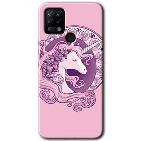 Tecno Pova Unicorn Pembe Baskılı Uyumlu Silikon Kılıf